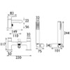 Bristan Polo Deck Mounted Chrome Finish Bath Mixer Tap small Image 4