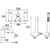 Bristan Qubo Deck Mounted Chrome Finish Bath Mixer Tap small Image 4