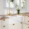 Nuie Butler Fireclay 795 x 500mm Fluted Full Weir Double Bowl Sink small Image 4