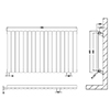 Hudson Reed Sloane Single Panel Horizontal Radiator 600mm High small Image 4