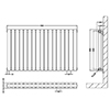 Hudson Reed Sloane Double Panel Horizontal Radiator 600mm High small Image 4