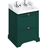 Burlington 2-Drawer Unit And Classic Invisible Overflow Basin - W 650 x H 930mm small Image 4