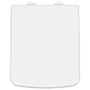 Nuie Standard Square Top Fix Soft Close Toilet Seat And Cover White small Image 4