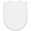 Nuie Luxury D-Shaped Top Fix Soft Close White Toilet Seat And Cover small Image 4