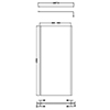 Hudson Reed 1950mm High Outer Framed Wetroom Screen With Support Bar small Image 4