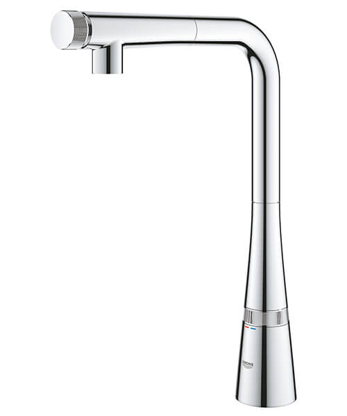 Grohe Zedra SmartControl Deck Mounted Kitchen Sink Mixer Tap with Pull-Out Spray Head small Image 4