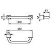 Ideal Standard IOM 300mm Grab Rail Chrome small Image 4