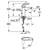 Grohe Eurosmart Contemporary Deck Mounted M-Size Chrome Basin Mixer Tap small Image 4