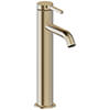 Britton Hoxton Contemporary Deck Mounted Tall Basin Mixer Tap with Curved Spout small Image 4