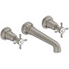 Burlington Guild 3 Hole Wall Mounted Traditional Basin Mixer Tap small Image 4