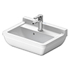 Duravit Starck-3 500 x 360mm 1 TH Underneath Glazed Washbasin With Overflow small Image 4