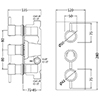 Nuie Quest Thermostatic Triple Concealed Shower Valve Chrome small Image 4