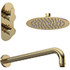 Nuie Arvan Wall Mounted Dual Control Thermostatic Shower Valve With Fixed Head small Image 4
