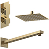 Nuie Windon Square Thermostatic Shower Valve With Fixed Head And Wall Arm small Image 4