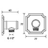 Bristan Arms Traditional Shower Wall Outlet Chrome small Image 4