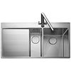 Rangemaster Cosmo 1.5 Bowl Stainless Steel Kitchen Sink With Drainer small Image 4